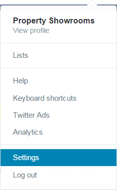 Twitter settings