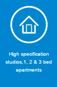 High specification studios,1, 2 and 3 bed apartments