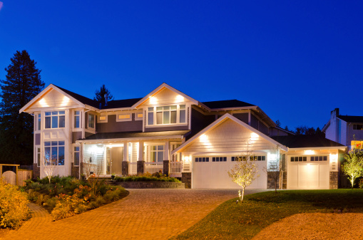 Home photographed at dusk 1