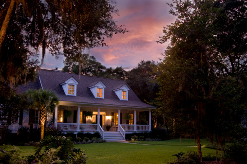 Home photographed at dusk 2