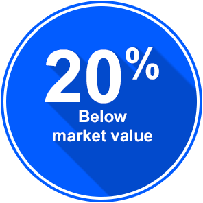 20% Below market value