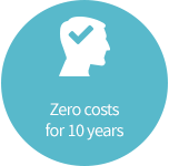Zero costs for 10 years